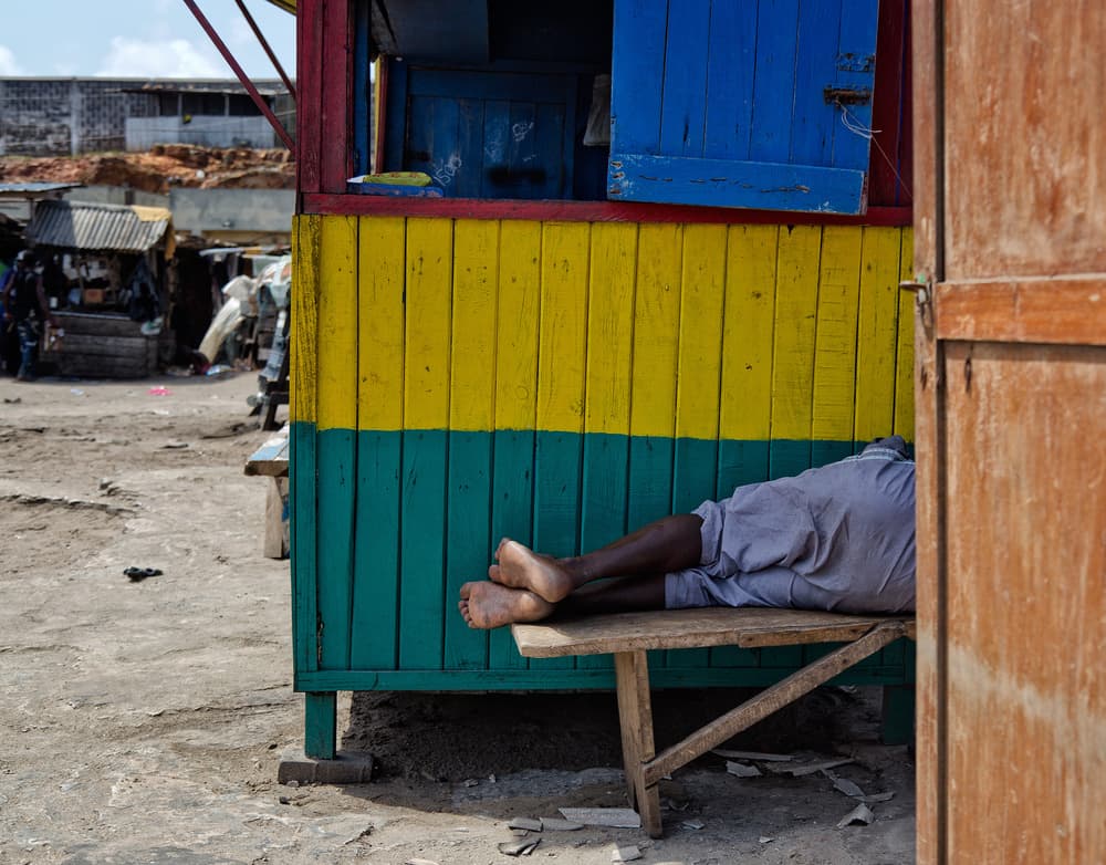 Resting by Colorful Stall by Lorenzo Grifantini — canvas wall art