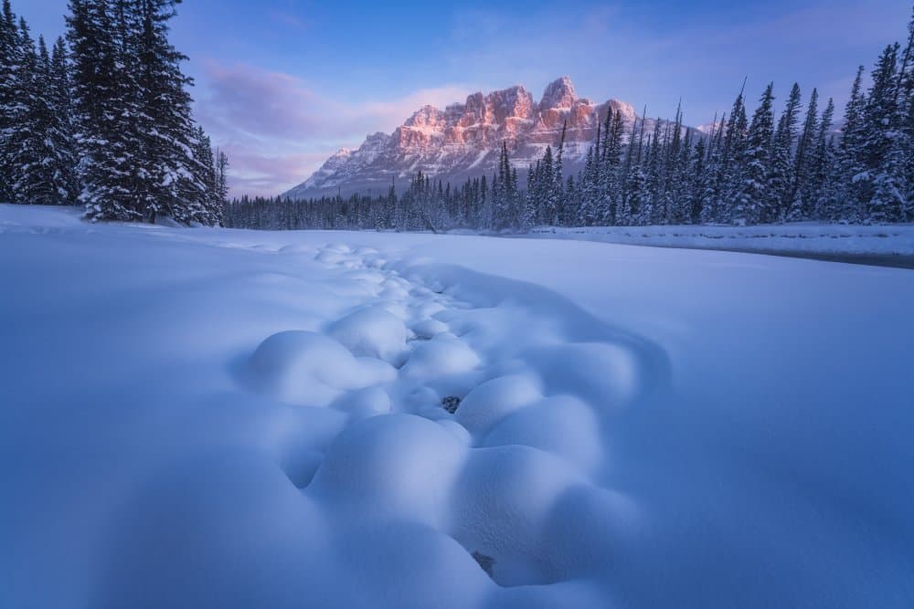 Snowy Mountain Sunrise by Yongnan Li （李永男） — canvas wall art