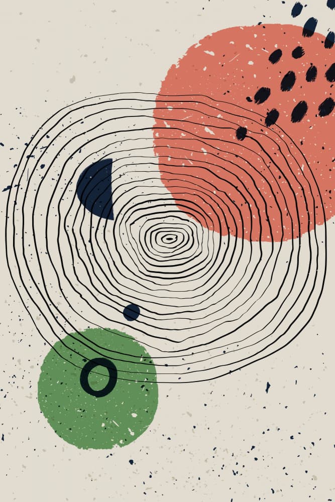 Abstract Earth Circles by jay stanley — canvas wall art