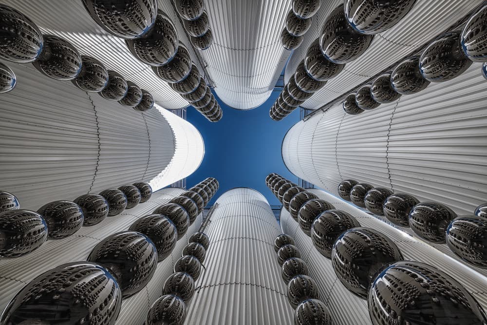 Industrial Cylinders And Spheres by Mei Xu — canvas wall art