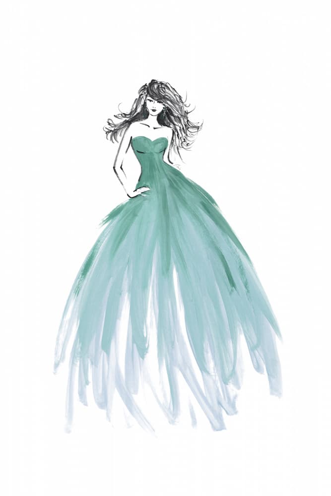 Elegant Fashion Illustration by Rosana Laiz Blursbyai — canvas wall art