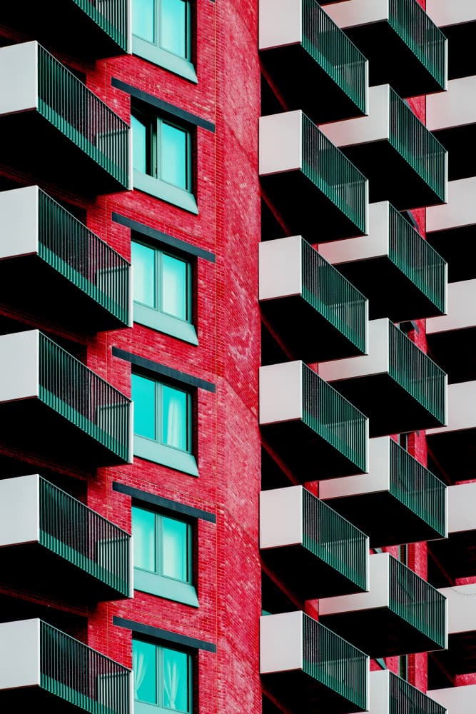 Vibrant Modern Architecture by Chris Hamilton — canvas wall art