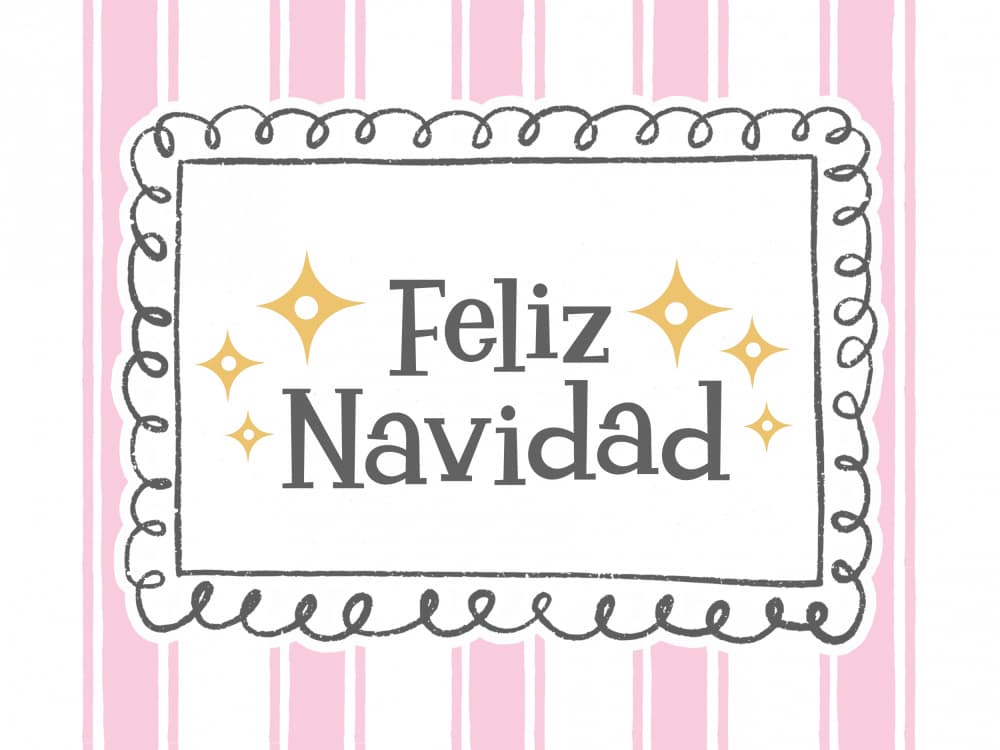 Feliz Navidad Sparkle by Jolly and Dash — canvas wall art