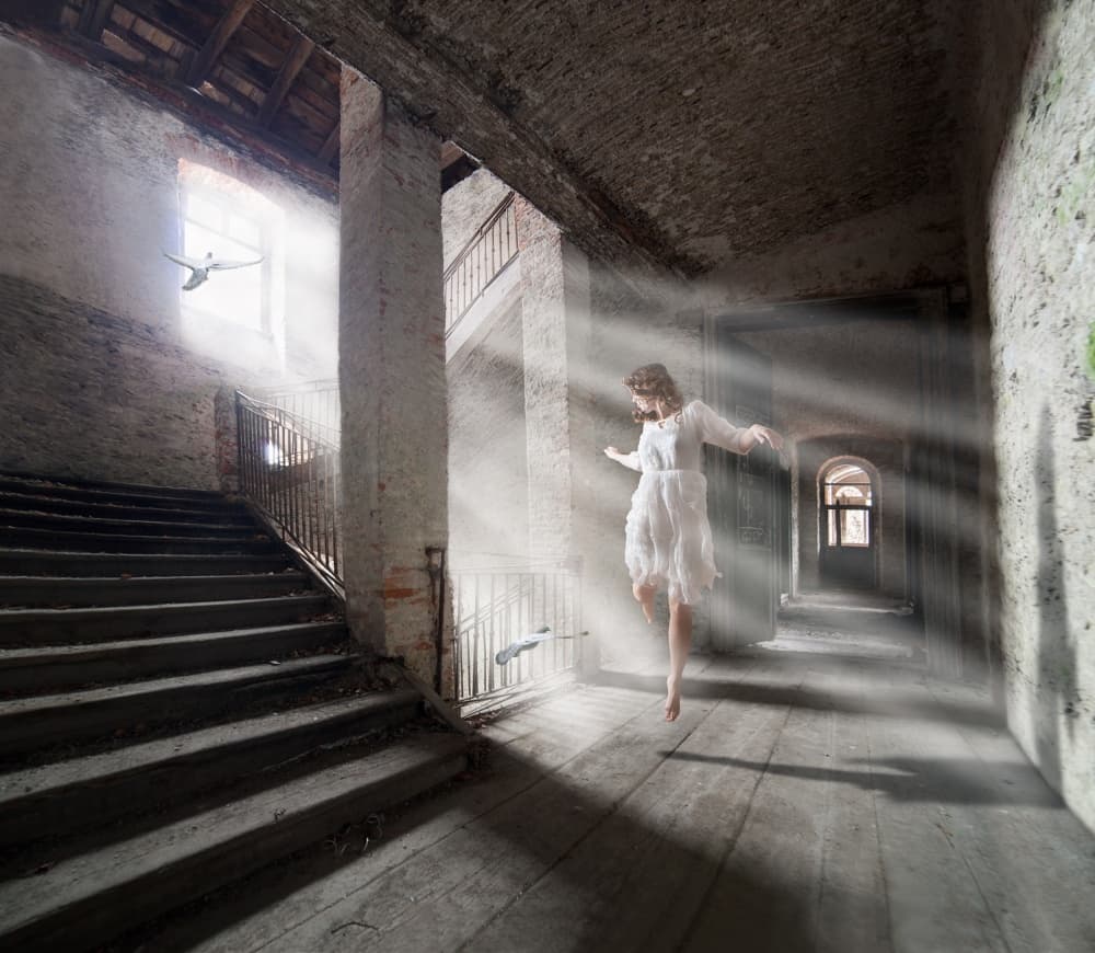 Ethereal Woman Floating by Martin Marcisovsky — canvas wall art