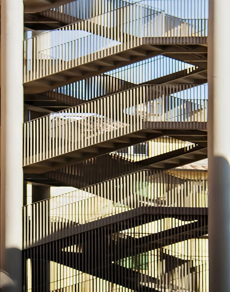 Sunlight on Modern Stairs by Arnon Orbach — canvas wall art