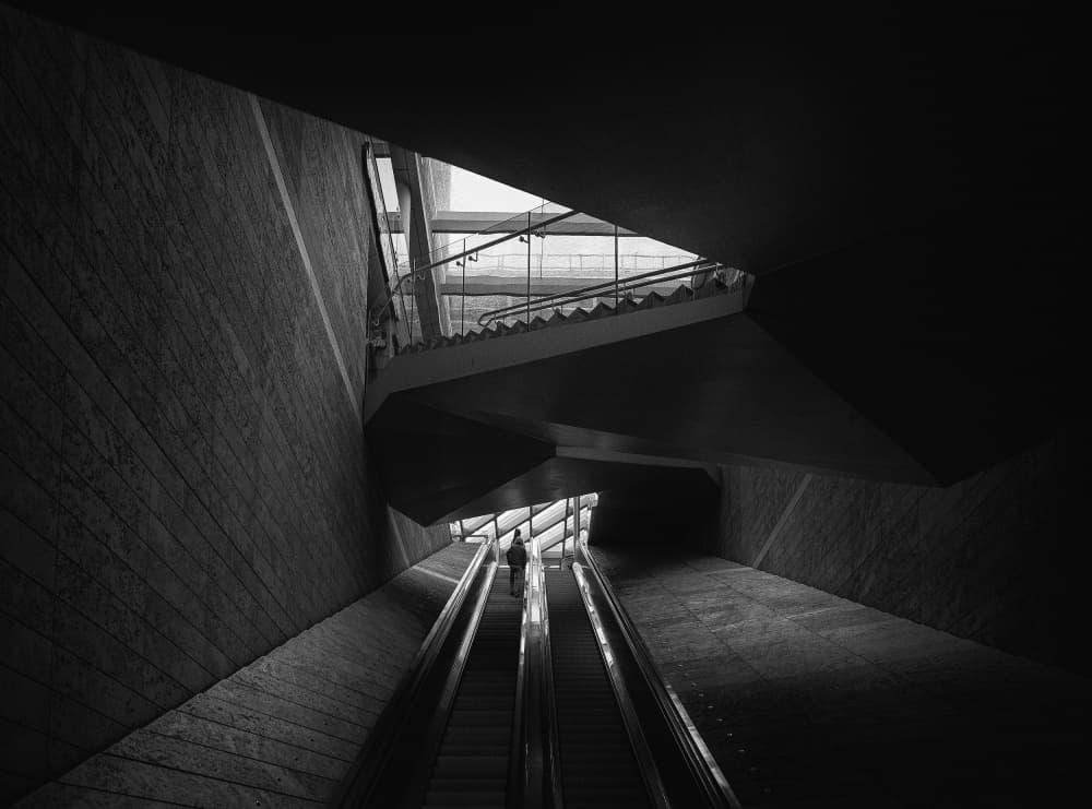 Geometric Upward Journey by C.S. Tjandra — canvas wall art
