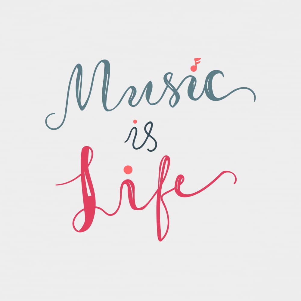 Music Is Life Quote by Marika Barsrsind — canvas wall art