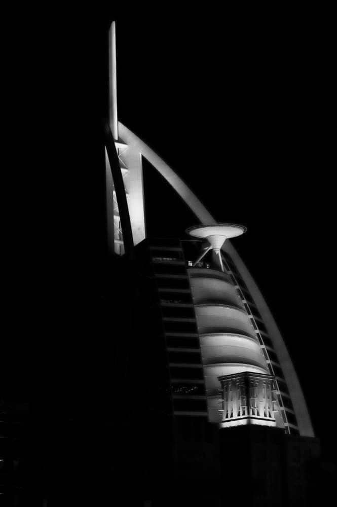Burj Al Arab Night by Dan Edwards — canvas wall art