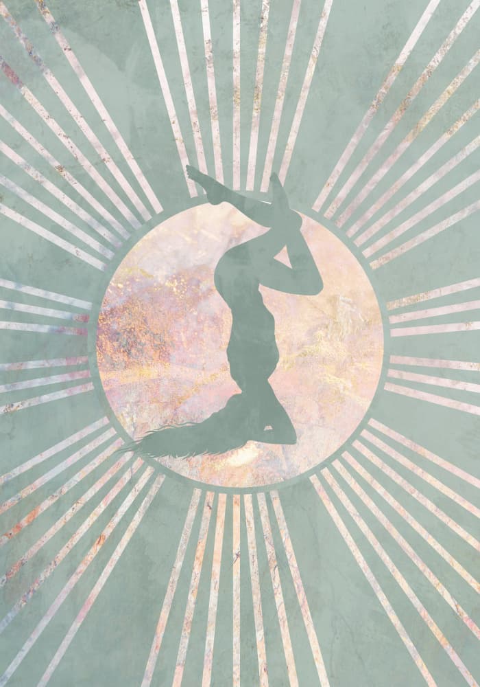 Serene Yoga Headstand by Sarah Manovski — canvas wall art