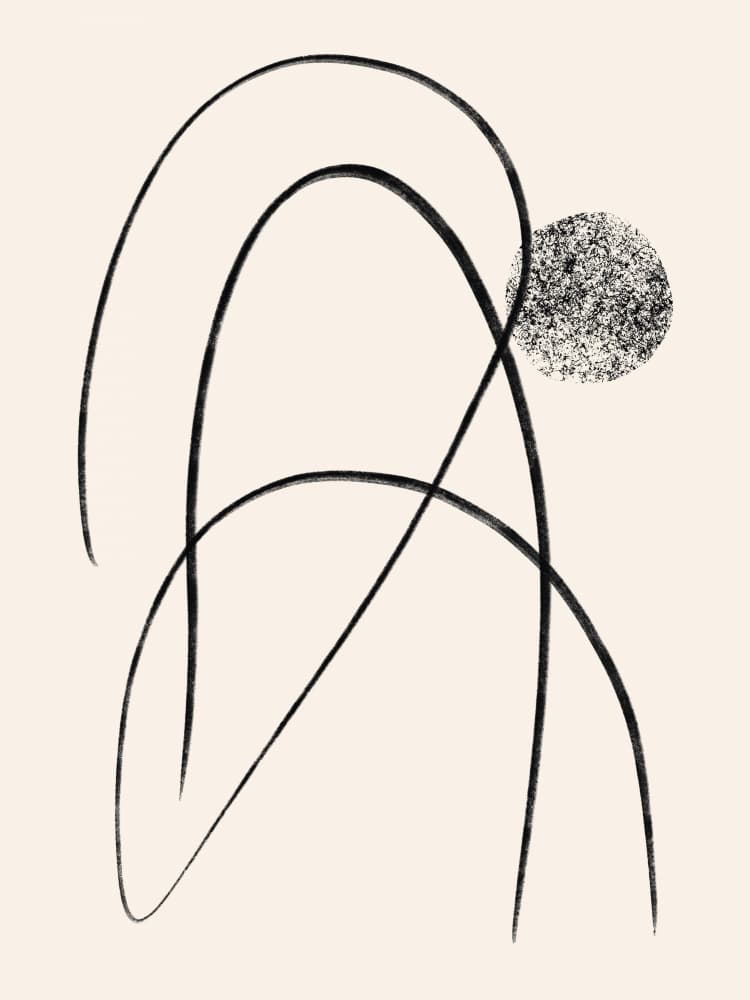Textured Orb and Arcs by Little Dean — canvas wall art