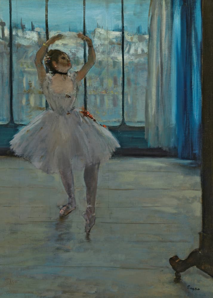 Dancer Posing for a Photographer by Edgar Degas — canvas wall art