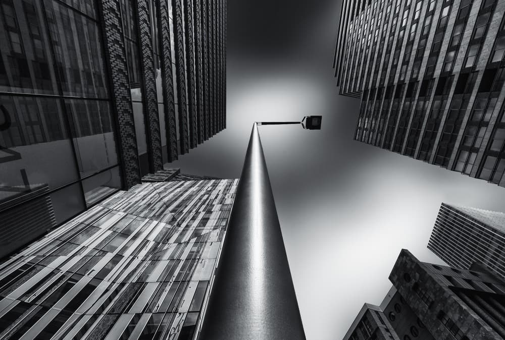 Urban Geometry Skyward by Gerard Jonkman — canvas wall art