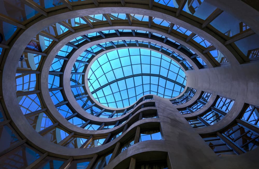 Spiral Blue Skylight by Carles Just — canvas wall art