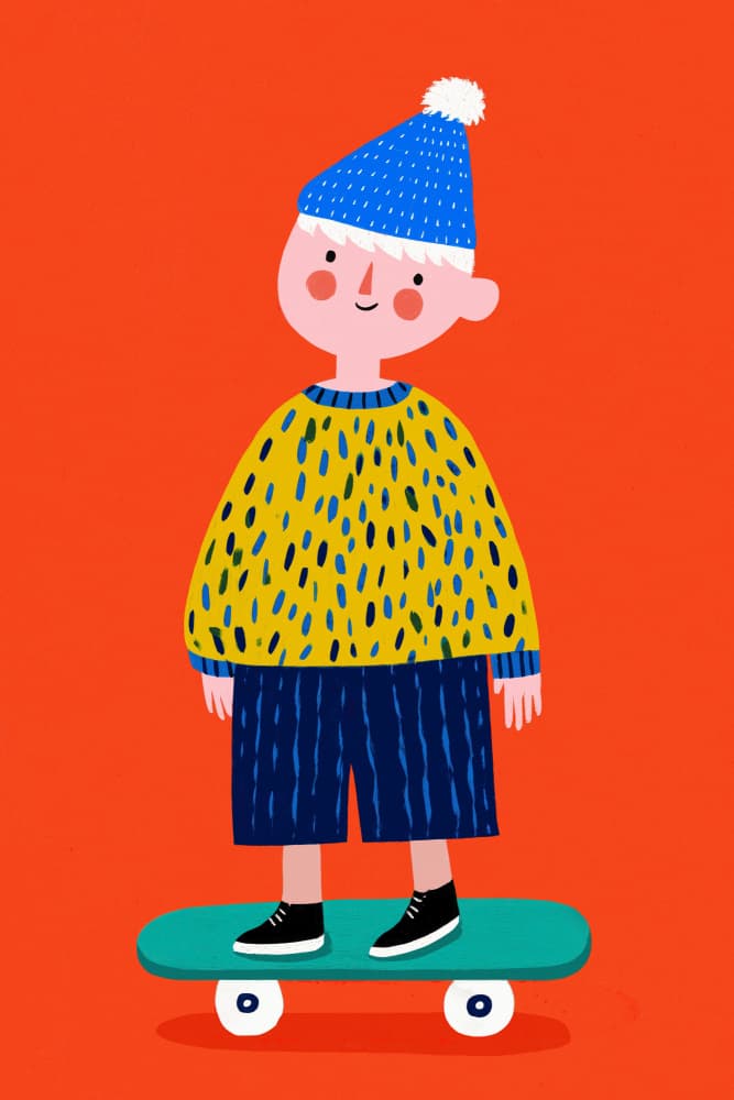 Skating boy no 01 by Treechild — canvas wall art