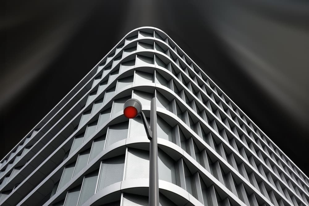 Modern City Corner Design by Hans-Wolfgang Hawerkamp — canvas wall art