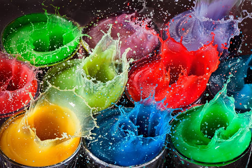 Vibrant Color Splashes by Heinz Trebuth — canvas wall art