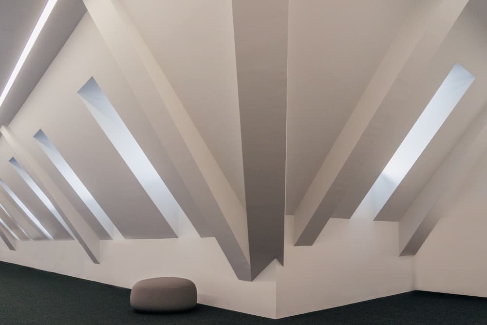 White Geometric Architecture by Els Keurlinckx — canvas wall art