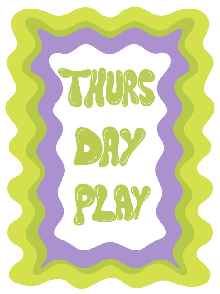 Groovy Thursday Play by Miho Art Studio — canvas wall art
