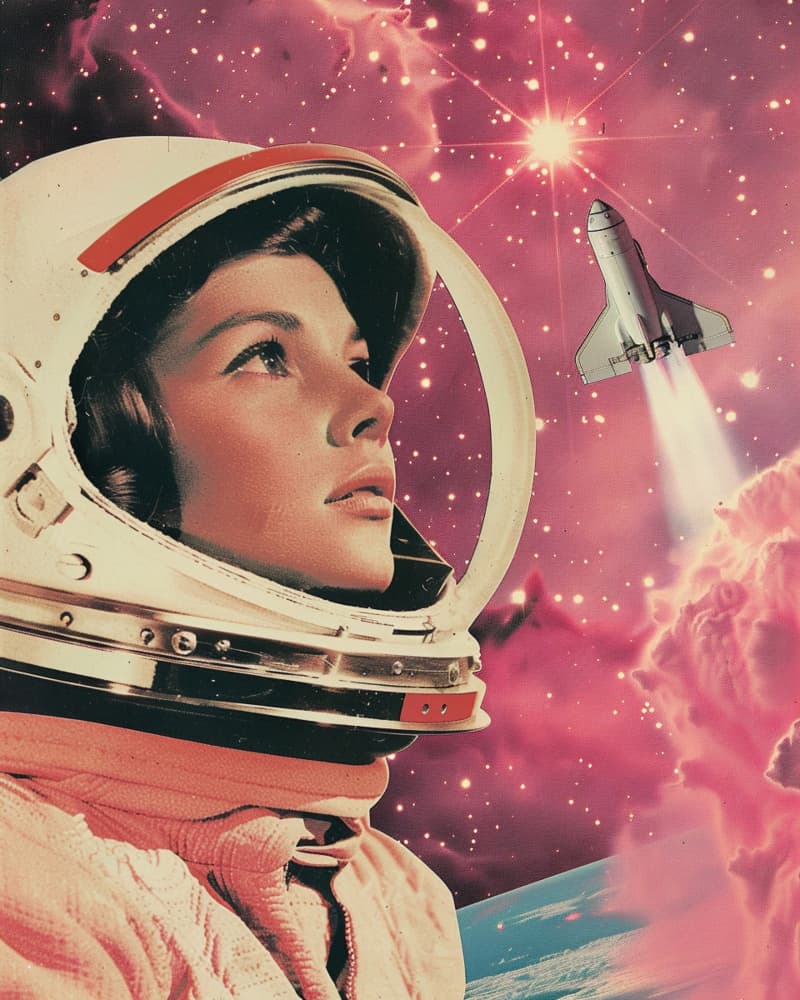 Retro Space Dream by Samantha Hearn — canvas wall art