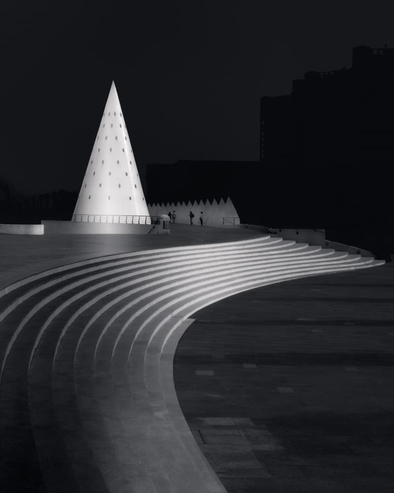 Illuminated Urban Cone by Olavo Azevedo — canvas wall art