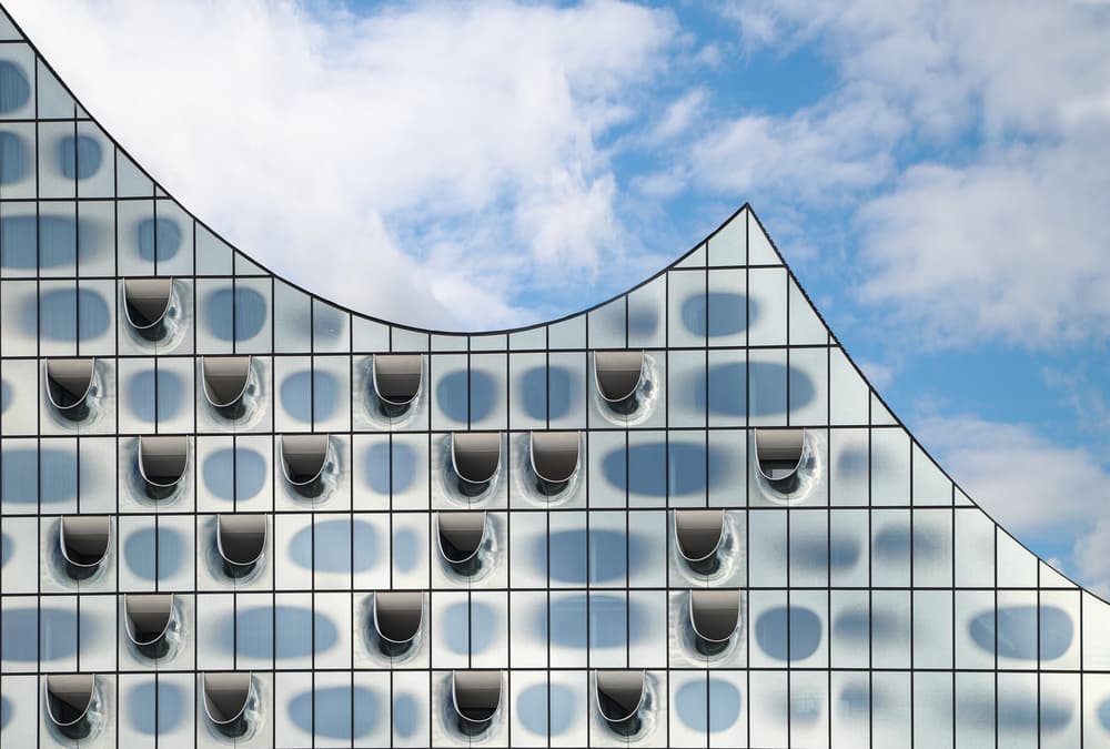 Modern Wavy Facade by Jutta Kerber — canvas wall art