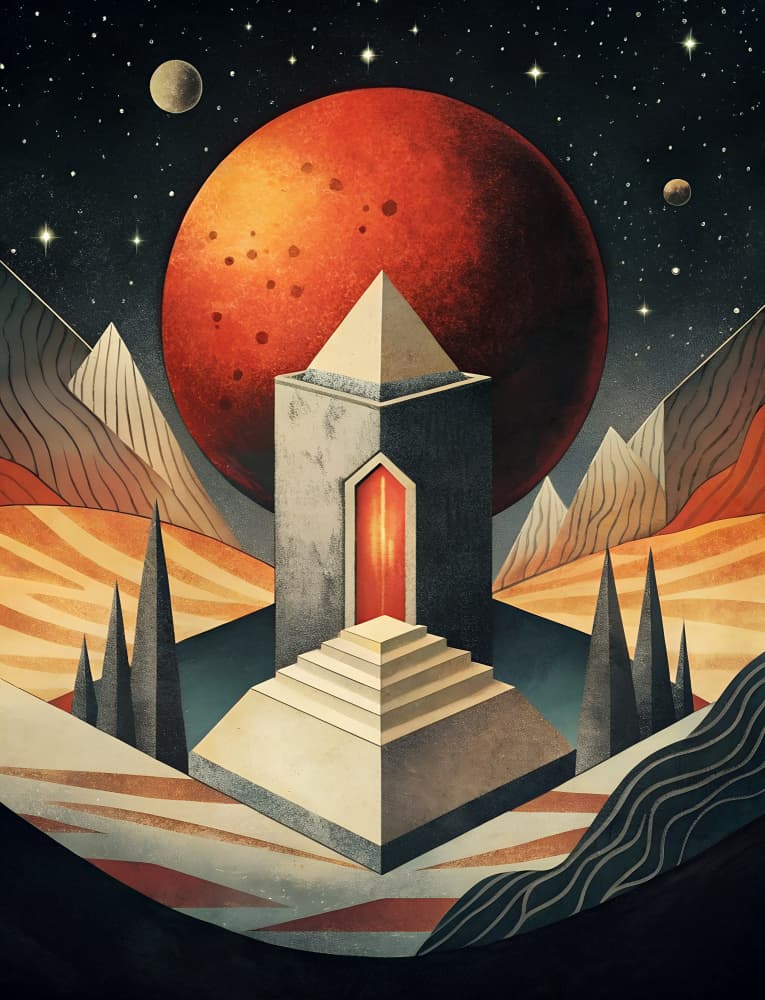 Cosmic Desert Portal by Miguel Bruzual — canvas wall art