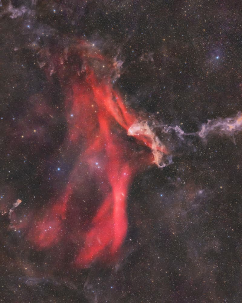 Ethereal Red Nebula by Rosa María Rodríguez — canvas wall art