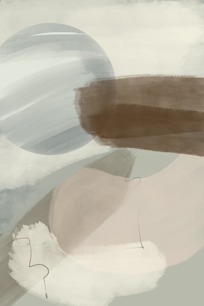 Muted Abstract Forms by Nilesh Kulkarni — canvas wall art