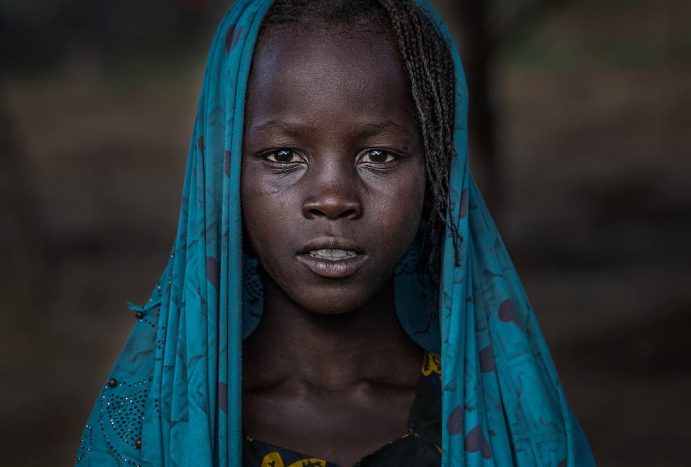 Thoughtful African Girl by Joxe Inazio Kuesta Garmendia — canvas wall art