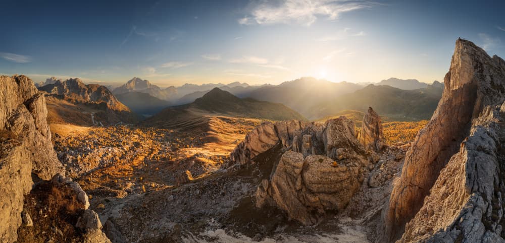 Golden Hour Mountain Landscape by Martin Strouhal QEP — canvas wall art