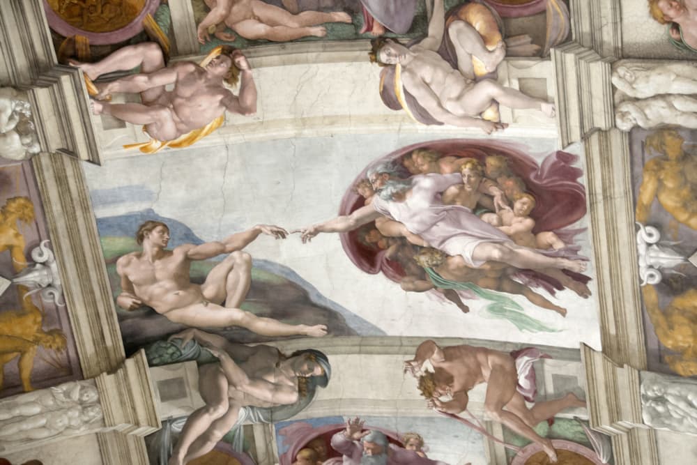 God Creates Adam by amini54 — canvas wall art