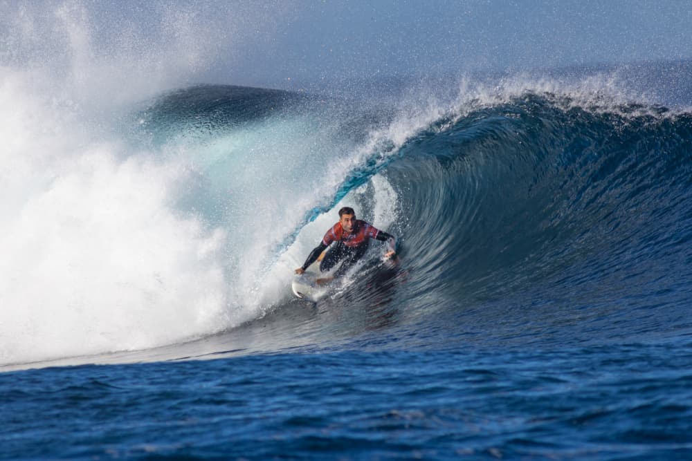 Surfer In The Barrel by Dorian Gray — canvas wall art