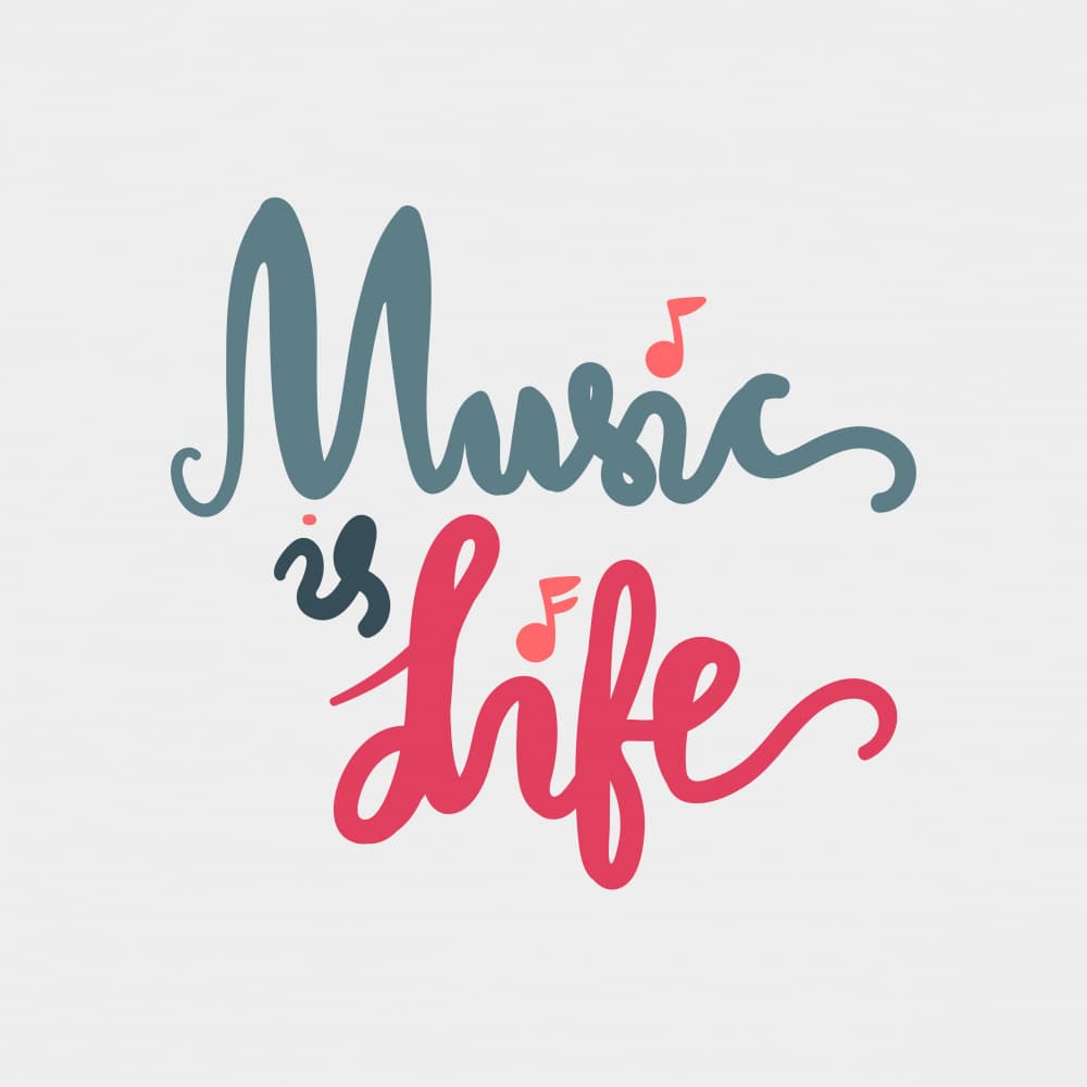 Music Is Life Quote by Marika Barsrsind — canvas wall art