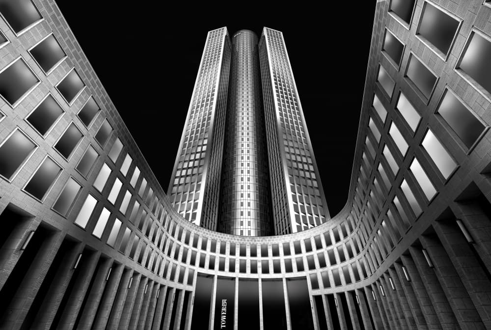 Modern Skyscraper Curves by jordiegeatorrent — canvas wall art