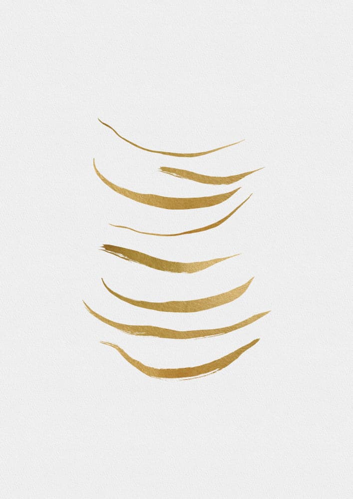 Golden Abstract Strokes by Orara Studio — canvas wall art