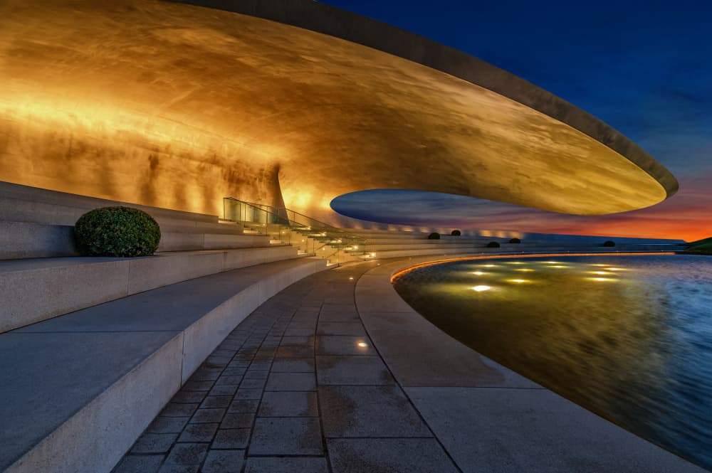Golden Evening Architecture by Hans Günther — canvas wall art