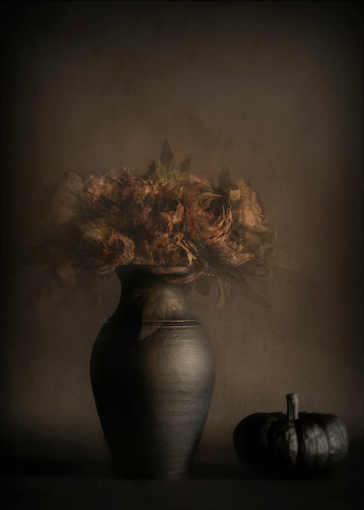 Dark Autumn Still Life by Cicek Kiral — canvas wall art