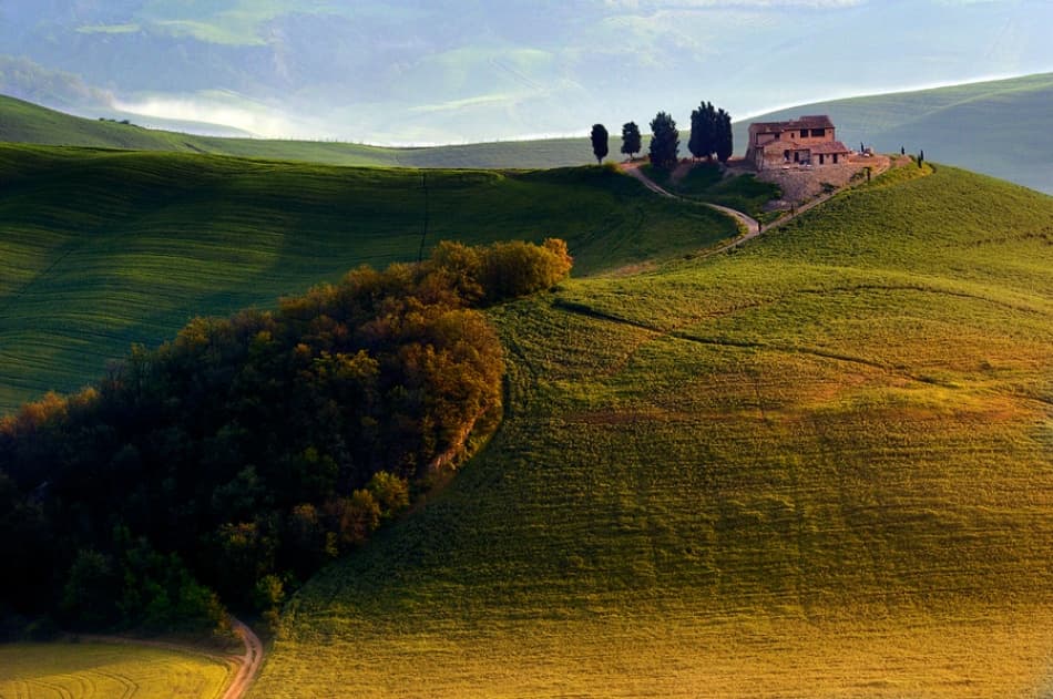Tuscan Hillside Farmhouse by Izidor Gasperlin — canvas wall art