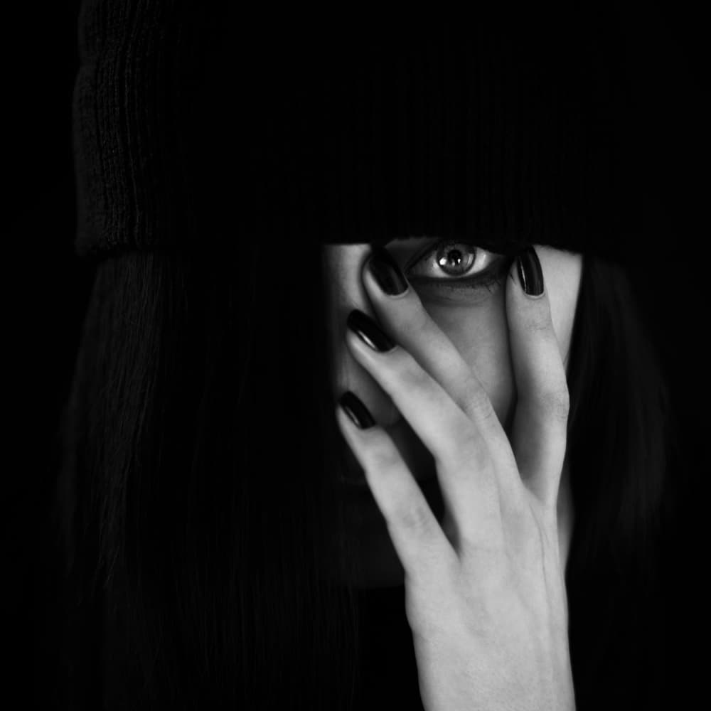 Mysterious Gaze Portrait by Bobby Kostadinov — canvas wall art