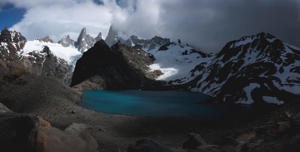 Fitz Roy Glacial Lake by Yun Gong — canvas wall art