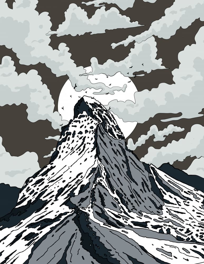Matterhorn Moonlit Night by Nicholas — canvas wall art