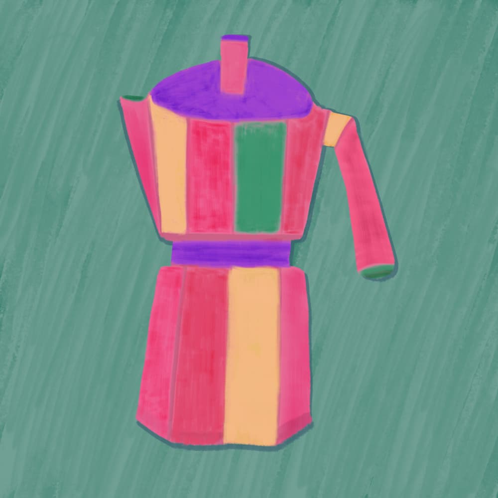 Vibrant Striped Moka by Aliya Putrus — canvas wall art