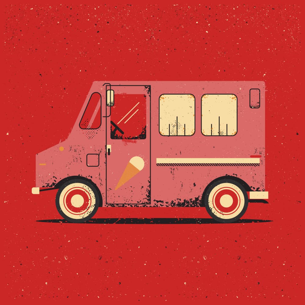 Retro Sweet Treat Truck by The Creating Mind — canvas wall art