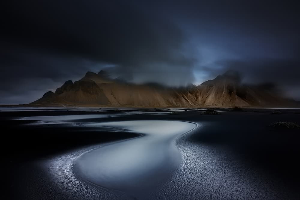 Dramatic Coastal Mountains by Jassi Oberai — canvas wall art