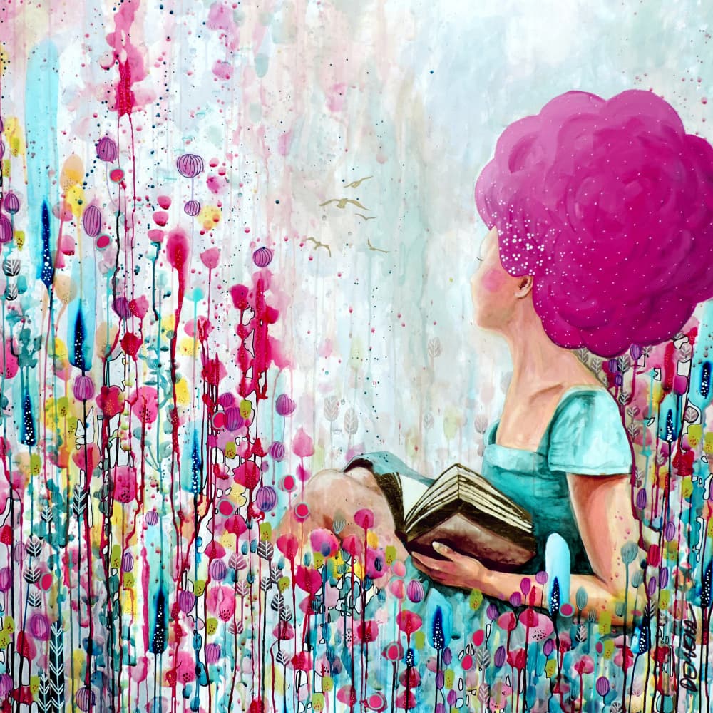 Dreaming In A Flower Field by Sylvie Demers — canvas wall art
