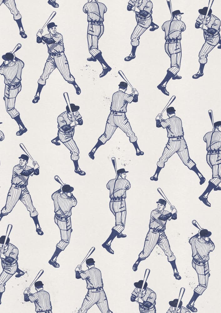 Classic Baseball Players by Nicholas — canvas wall art