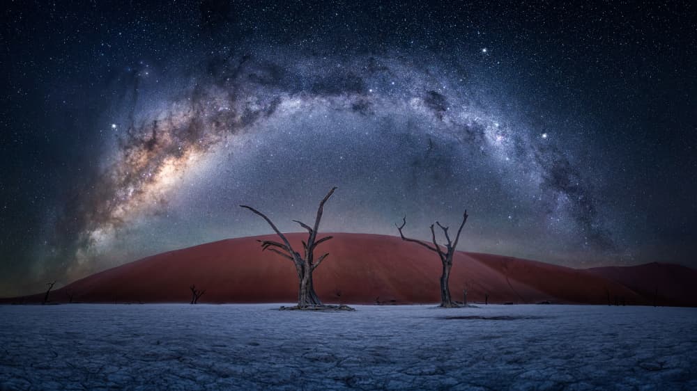 Milky Way Desert Night by Nichole Chen — canvas wall art