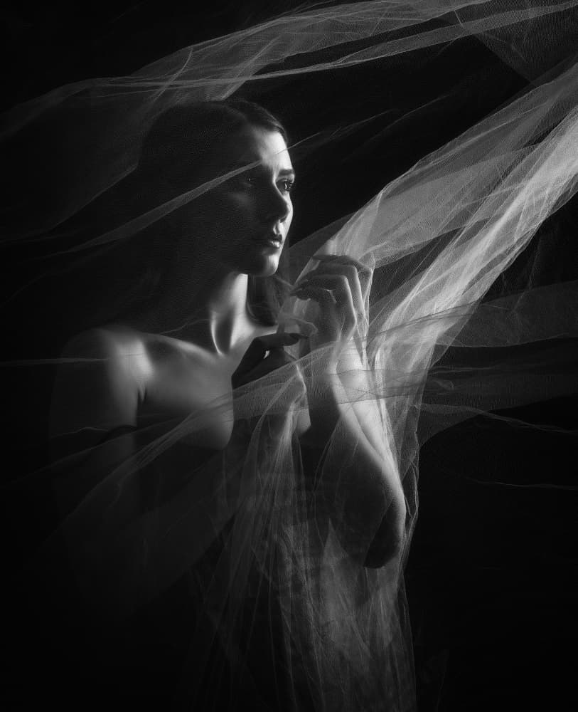 Ethereal Woman Portrait by Ruiqing P. — canvas wall art