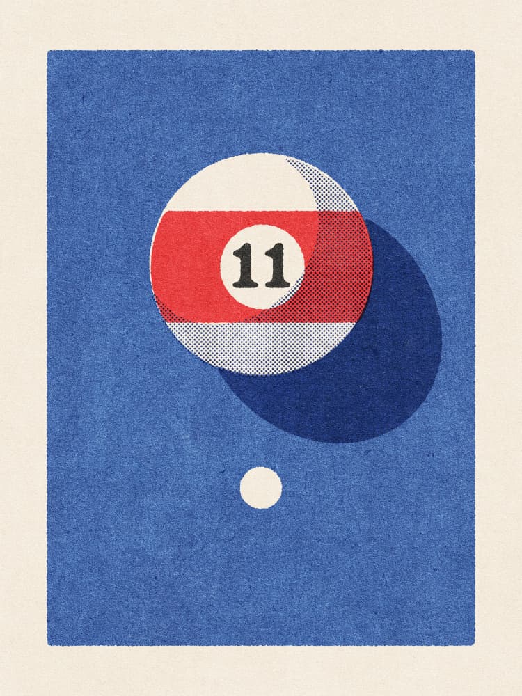 Minimalist Eleven Ball by Daniel Coulmann — canvas wall art
