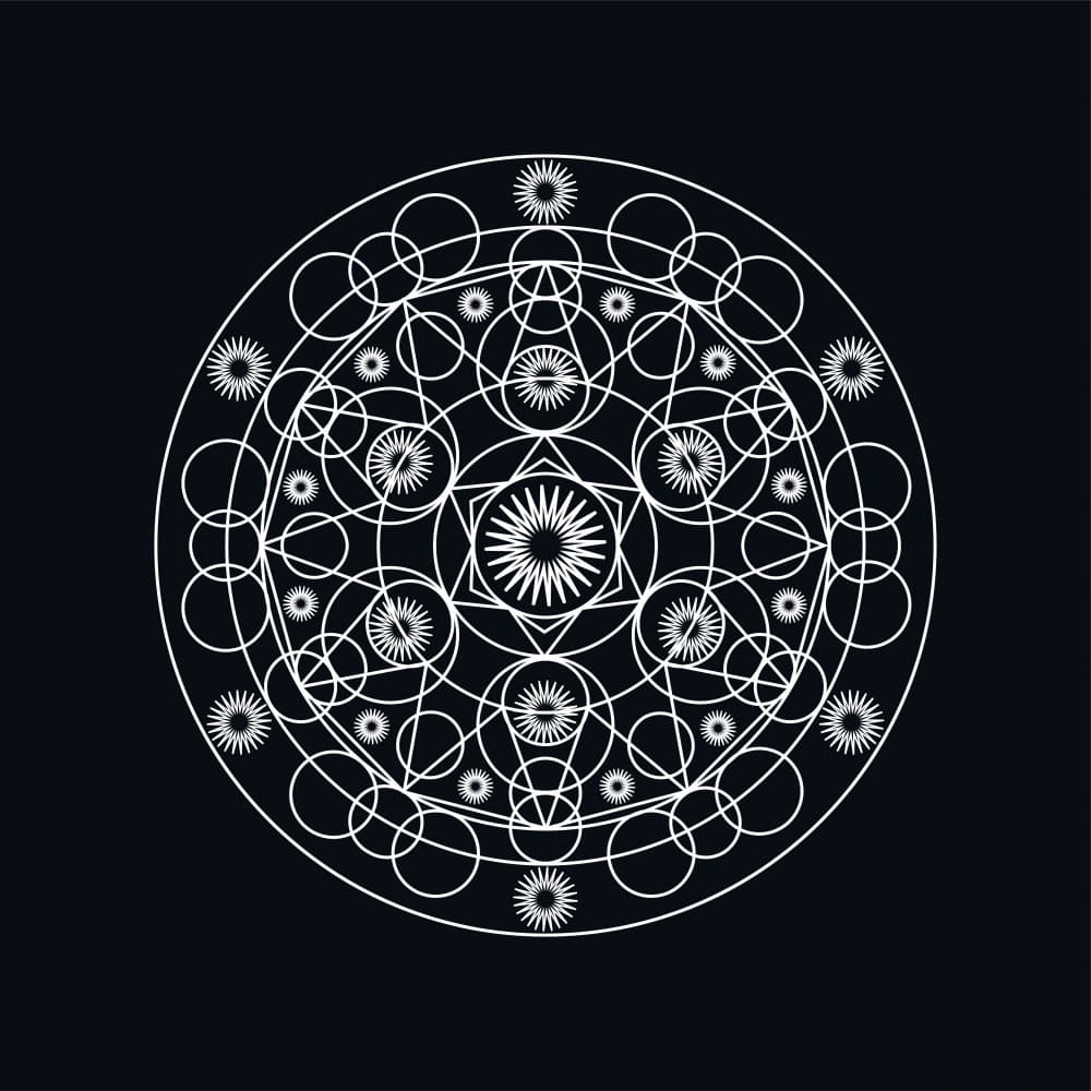 Sacred Geometry Mandala by Marika Barsrsind — canvas wall art